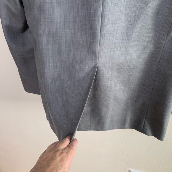 Perry Ellis Sz 38 Short Classic Fit Blazer Jacket Gray 2 Button Formal Business - Picture 11 of 13